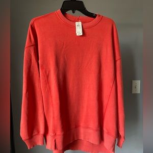 NWT Aerie oversized crew sweatshirt. Size XS/S. Red